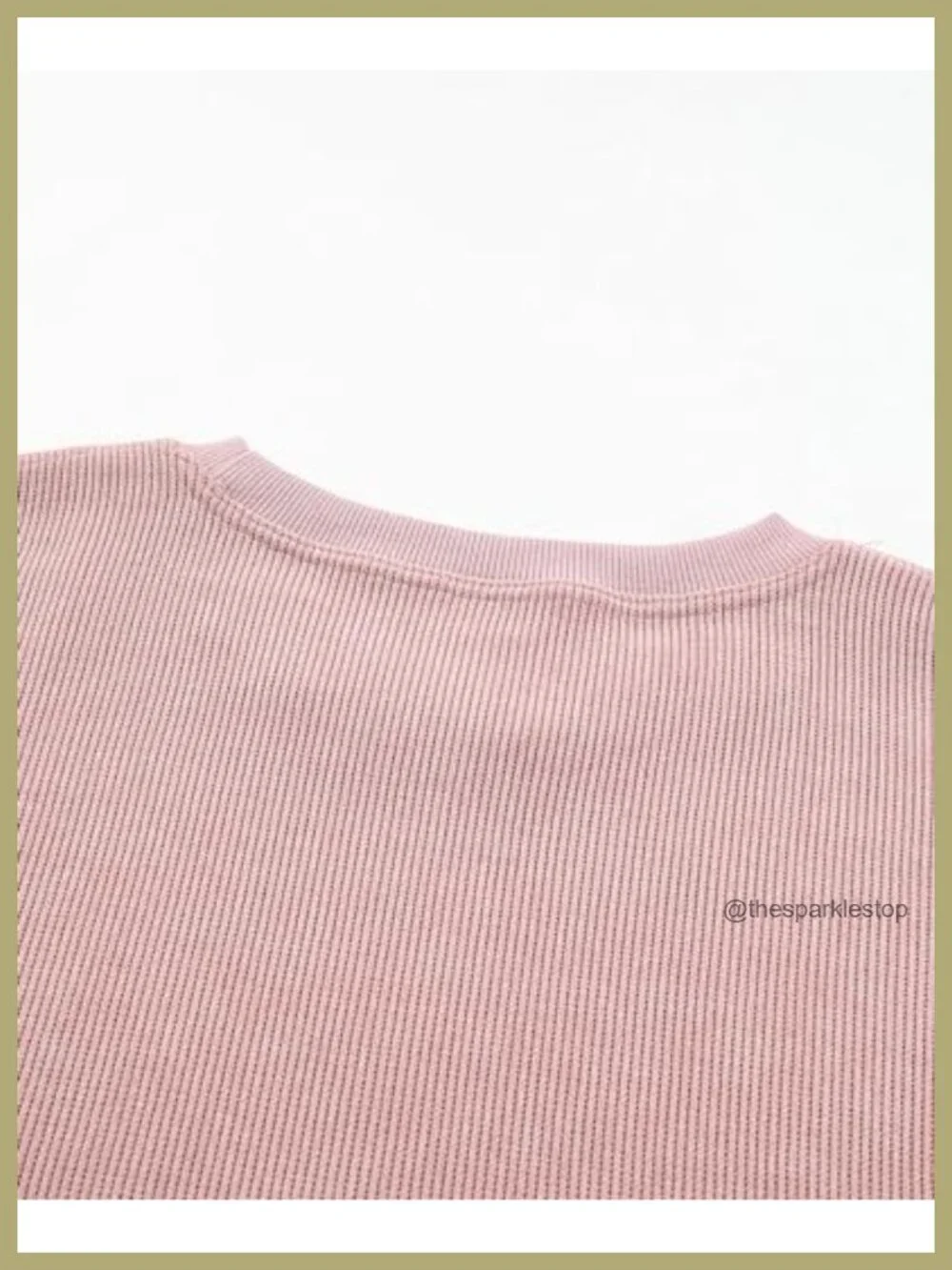 Oversized Corduroy Crewneck Sweatshirt Women Pullover Drop Shoulder Casual